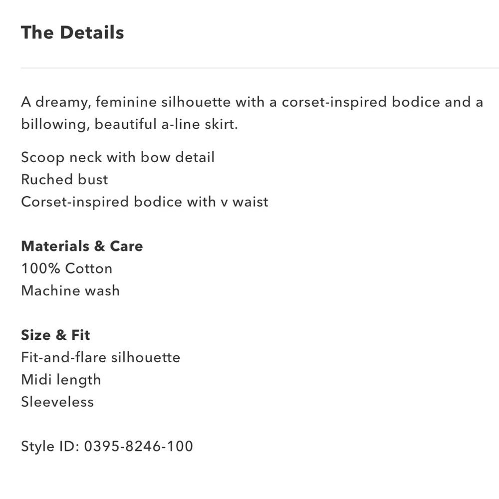 NWT AE Corset Midi Dress - Picture 7 of 8